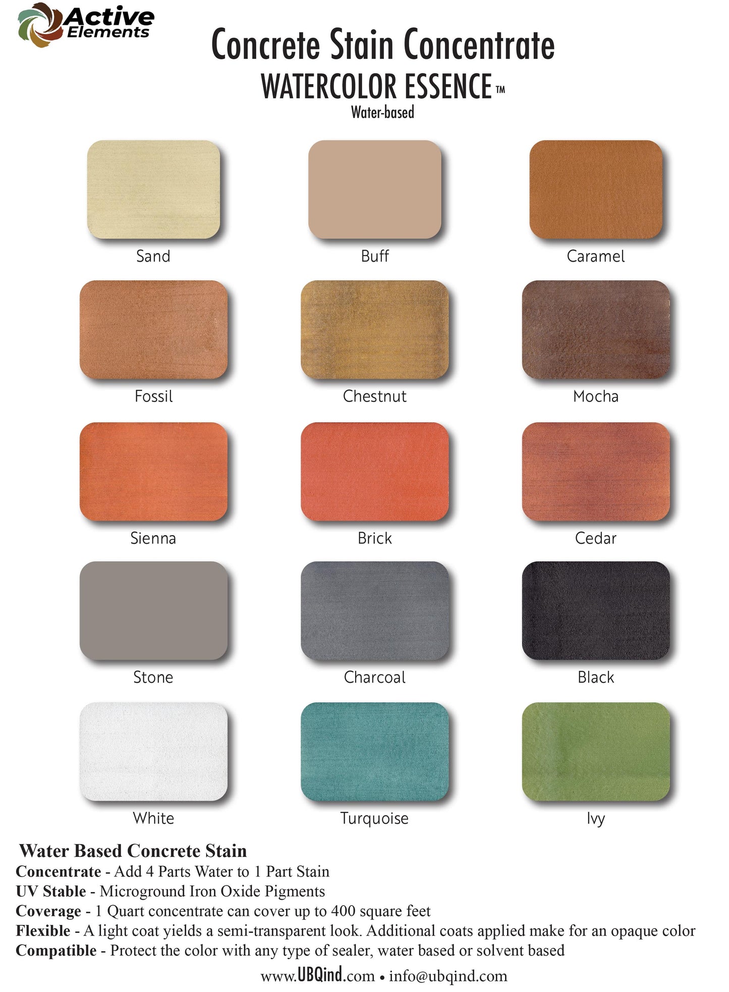 WaterColor Essence | Concrete Stain Concentrate | Stone