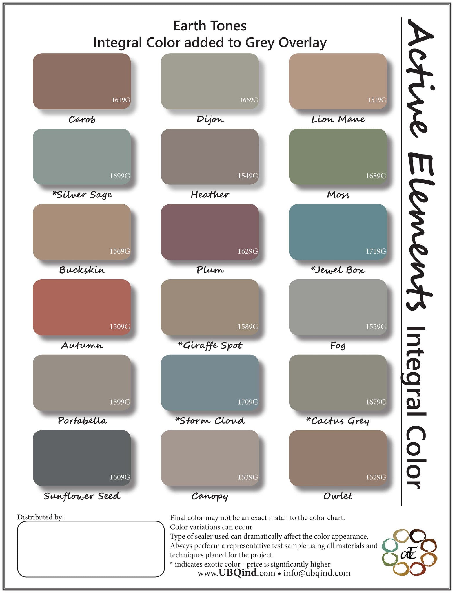 Integral Concrete Color Charts Concrete Color Charts | Concrete