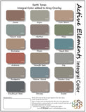 Concrete overlay integral color sheet - Earth Tones